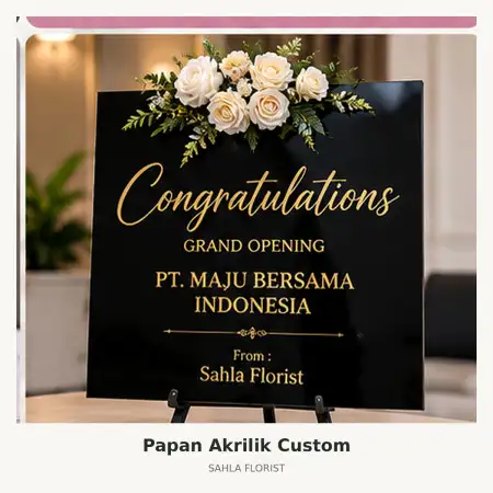 Papan Bunga Akrilik Garut